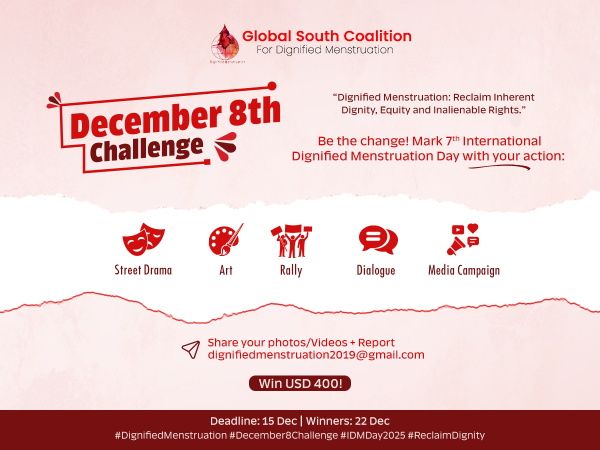 December 8th Challenge: 7th International Dignified Menstruation Day 2025