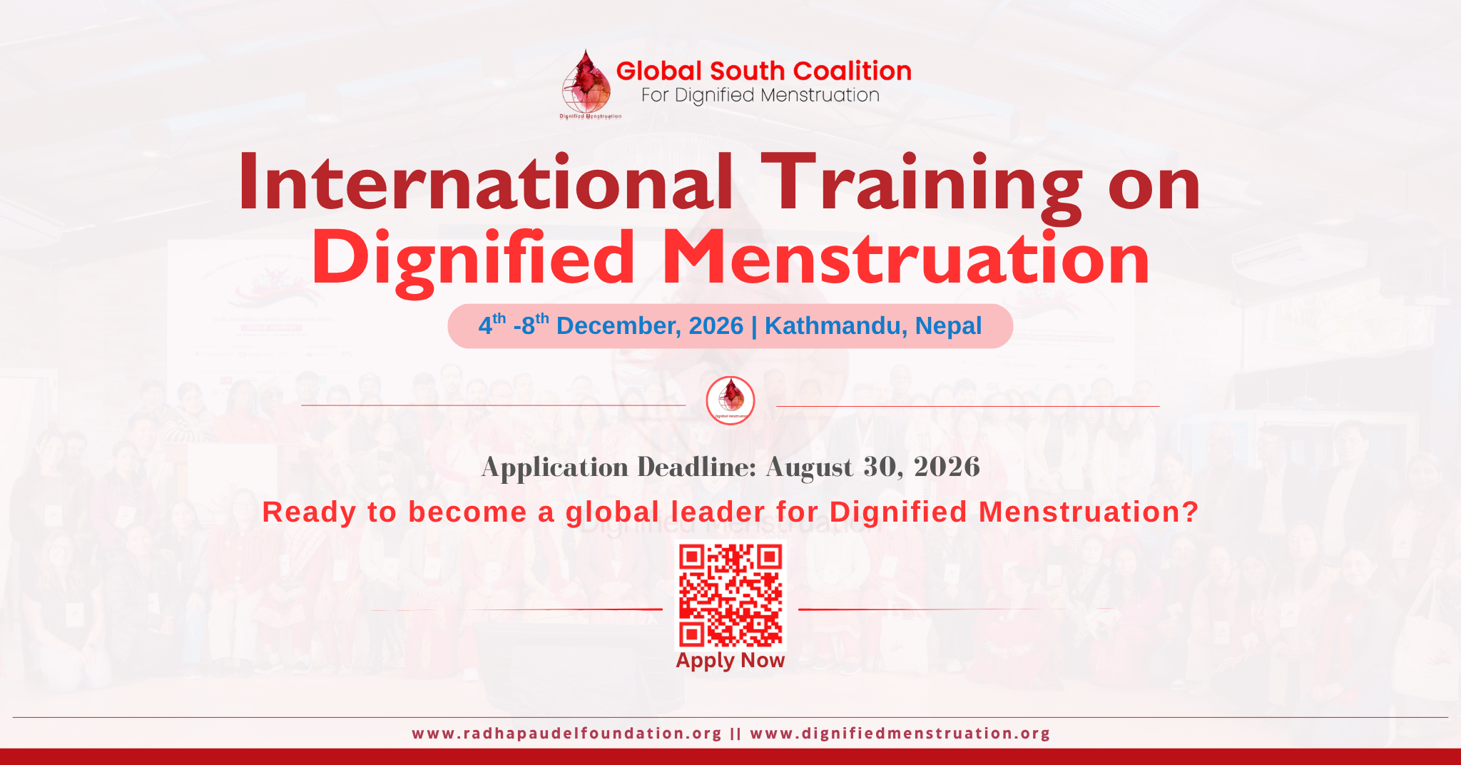International Training on Dignified Menstruation 2026